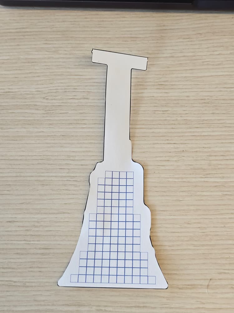 The paper outline cut out.